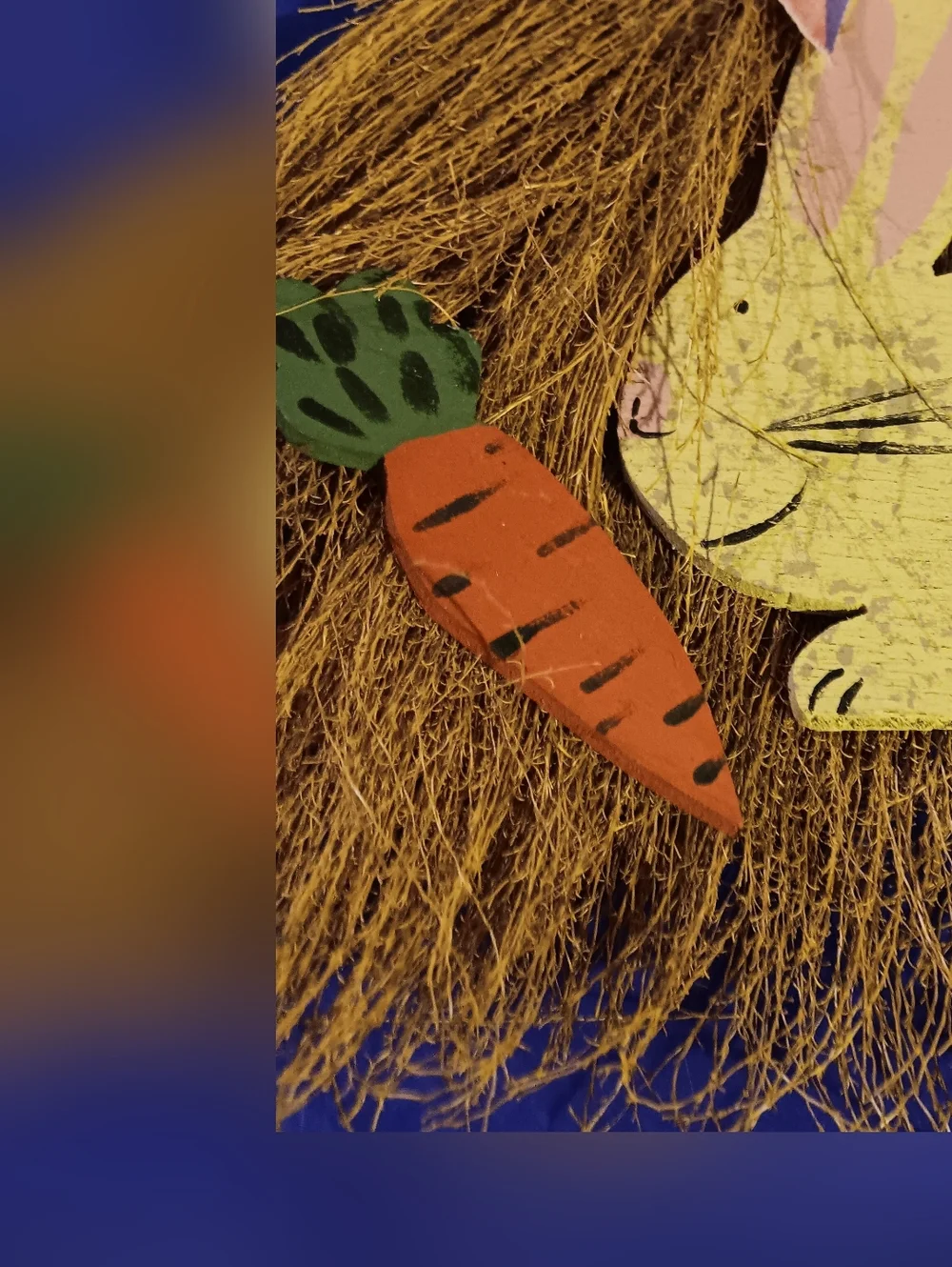 Unk Yellow Bunny and Carrot Spring Wreath